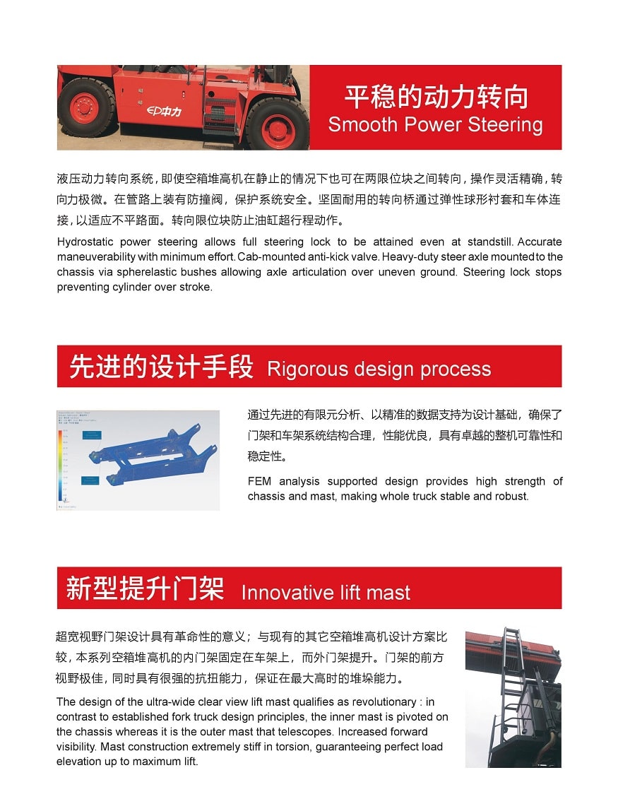 Xe nâng gắp container rỗng EP 8/9 tấn ZLG80/90